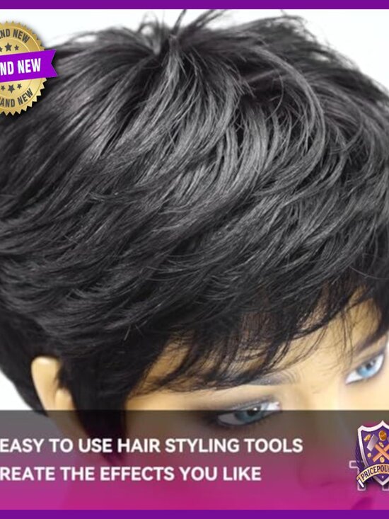 Short Layered Synthetic Pixie Cut Wig Lightweight Natural Look for Women main image 2